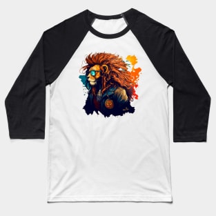 Hipster Lion Baseball T-Shirt